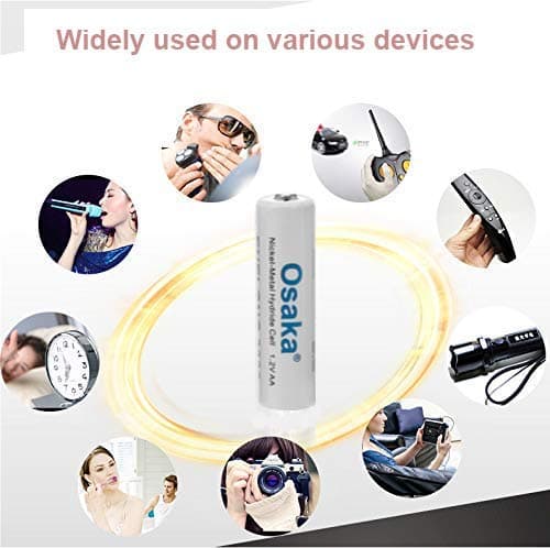 Osaka NI-MH HR06 4xAA 3000mAh Enelong Rechargeable Battery Set for Camera Flashes, Mic, Toys, Remote. 4