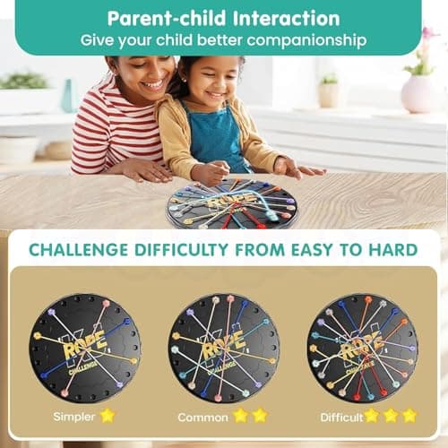 QUINRY Rope Untangling Puzzle Game for Kids 5+ Years | Brain Teaser String Puzzle | Logic & Strategy Game for Kids | Educational Toy Gift for Boys & Girls 5