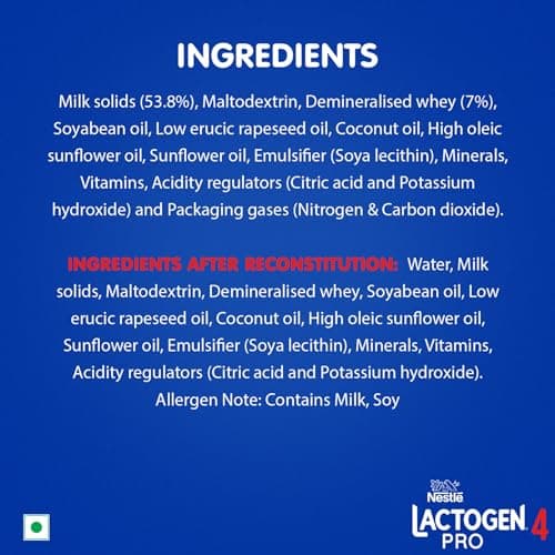 Lactogen Nestle Pro 4, Follow-Up Formula With Iron, Whey Protein And Vitamins Powder, Infant, After 18 Months Up To 24 Months, Bag-In-Box Pack, 800g (Pack of 2) 5