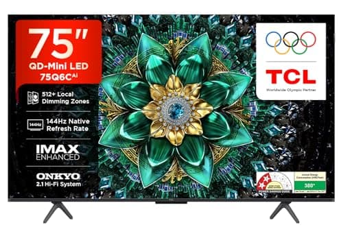 TCL 189 cm (75 inches) 4K UHD Smart QD-Mini LED Google TV 75Q6C