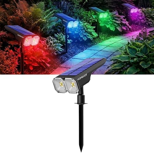 Homehop Solar Light Outdoor Home Garden 10 LED Wireless Pathway Focus Lamp
