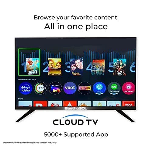 BeethoSOL 108 cm (43 inch) Frame Less Full HD LED Smart Android TV (43BZ37), Black 2