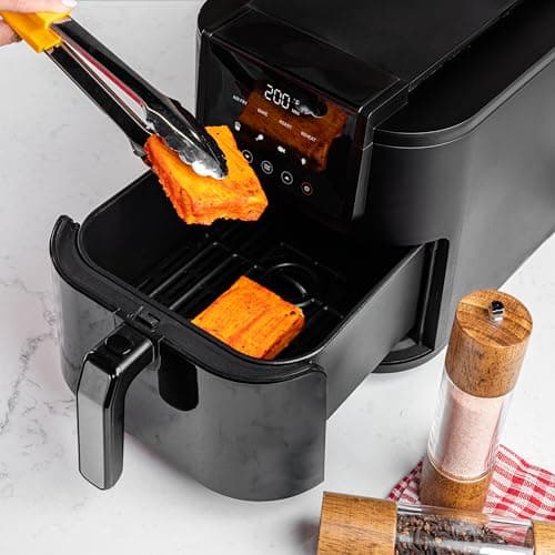 Nutricook 5L Air Fryer Slim (2025) with 100% Toxin-Free Ceramic Coating—No PTFE, PFAS, PFOA or Microplastics, Clear Window, Light & Large Basket | 1500W, 4 Presets, 2-Year Warranty 3