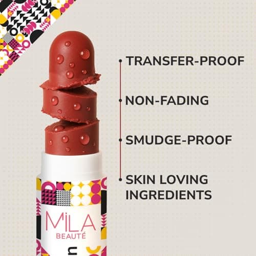 Mila Beauté Lock & Pout Matte Crayon Lipstick for Women I Smudge Proof & Transfer-proof Lipstick I Hydrating With Ceramides & Shea Butter I Highly Pigmented & Glides Smoothly | Suitable for Indian Ski 3