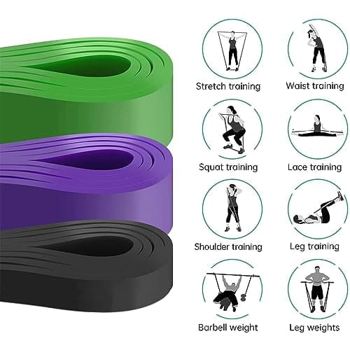 Proberos® Resistance Bands Set, Durable TPE Stretch Band for Exercise, Strength Training, Stretching, Yoga, Physical Therapy, Full-Body Home/Gym Workouts, Portable Fitness Accessories (3 Pcs 10-55kg) 5
