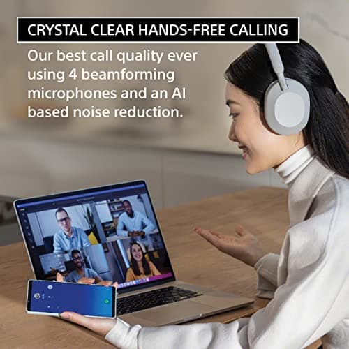 Sony WH-1000XM5 Best Active Noise Cancelling Wireless Bluetooth Over Ear Headphones with Mic for Clear Calling,Battery Life 30 Hours -Black 5