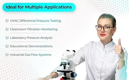 LOCUS Acrylic U Tube Manometer | 100-0-100 mmWC Range | Wall Mounted | Brass Nozzle | Gas & Liquid Pressure Measurement | Industrial & Laboratory Use | ISO & CE Certified 3