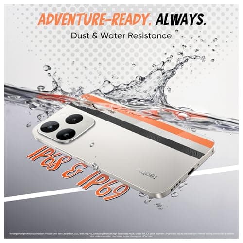 realme NARZO 90 5G (Victory Gold,8GB+128GB) | 7000mAh Biggest Battery | 60W Fastest Charging | 50MP Front & Rear AI Cameras | 4000nits Brightest Display | AI Assist | IP69 Dust & Water Resistance 5