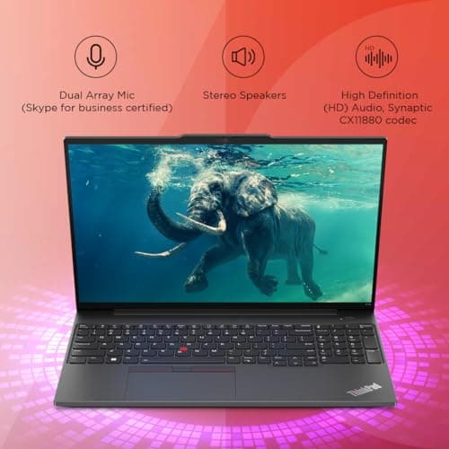 Lenovo ThinkPad E16 Intel Core i5 13th Gen 16" WUXGA IPS 300 Nits Thin and Light Laptop (8GB RAM/512GB SSD/DOS/FPR/Graphite Black/1Y Premier Support/1.77 kg), 21JN004GIG 5
