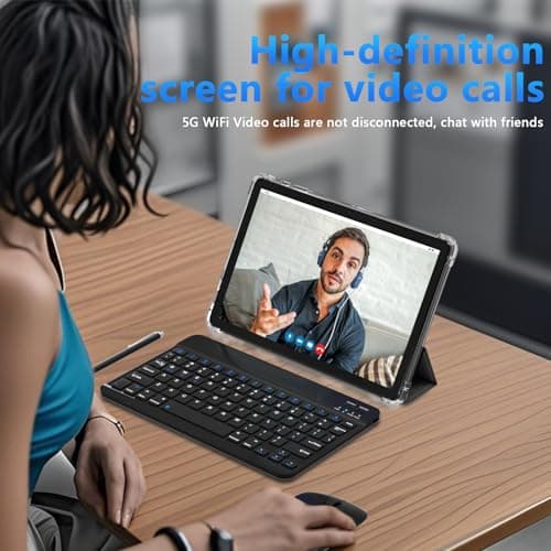 Aheadthink 11" 2-in-1 Tablet, 18GB + 128GB, Android 15 Tablet, 1TB Expandable 13MP Camera, Octa-Core 5G WiFi 8000MAH Processor, 11" IPS HD Touchscreen Battery. 5