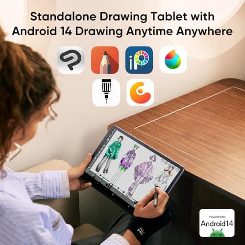 XP-Pen Magic Drawing Pad 12.2 Inch Standalone Drawing Tablet with 16384 Pressure Levels X3 Pro Battery-Free Pencil Paper-Like Screen 8GB + 256GB Portable for Digital Drawing Graphic Artists 4