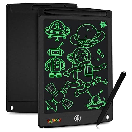 Toysbuddy Plastic Re-Writable LCD Writing Tablet Pad with Screen 21.5cm (8.5Inch) for Drawing, Playing, Handwriting Best Birthday Gifts for Adults & Kids Girls Boys, Multicolor