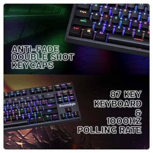 Cosmic Byte CB-GK-39 Trinity 3 Modes WiFi + Bluetooth + Wired Optical Swappable Blue Switch Keyboard, Per Key RGB, 100 Million Life Switches, 3000mAh Battery, Fast Response, Software Support (Black) 5
