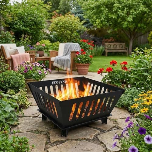 ecofynd Portable Charcoal Fire Pit for Garden, Modern Bonfire Pit Foldable & Compact Fire Bowl Brazier for BBQ, Picnic, Camping, Traveling, Outdoor Cooking, Heavy Duty Angithi for Winter (BBQ003) 5