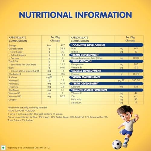 Nangrow Nutritious Milk Drink Powder For Growing Children Toddler Aged 2-6 Years | Contains DHA | Rich In Protein & Vital Nutrients | Creamy Vanilla Flavor, 400g, BIB Pack (Package May Vary) 4