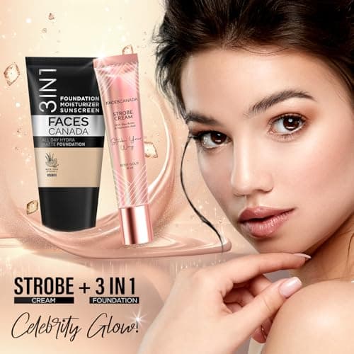FACESCANADA Cream All Day Hydra Matte Foundation - Mini|3in1 Foundation + Moisturizer + SPF 30|24 HR Aloe Hydration & Vitamin C| 10HR Wear | Medium to High Buildable Coverage | Medium Natural (18 ml) 4
