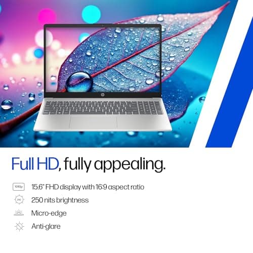HP 15, Intel Celeron (8GB DDR5, 512GB SSD), Micro-Edge, Anti-Glare, 15.6''/39.6cm, Win11, M365* Office24, Silver, 1.59kg, fd0885TU, FHD Camera, Backlit, Dual Speakers Laptop 4