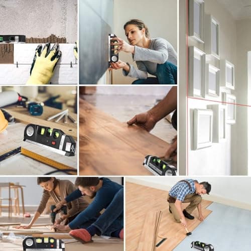 Corceptive Laser Level Pro 3 with Measuring Tape 8FT (2.5m) | Multi-Function Laser Level Tool with Horizontal & Vertical Alignment, Built-in Ruler, Bubble Level (lesar leval patti) 5