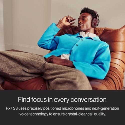 Bowers & Wilkins Px7 S3 Over-Ear Headphones, High-Resolution Sound, Comfortable Fit, Bluetooth, Active Noise Cancelling & Transparency Mode, 30-Hour Playtime, Quick Charge Support, Anthracite Black 4