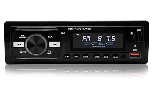 AUTO SNAP Car Player Single Din MP3 TF/BT/AUX/SD Card Slot Dual USB Ports with Remote Control Universal Fit Panel Bluetooth Connectivity