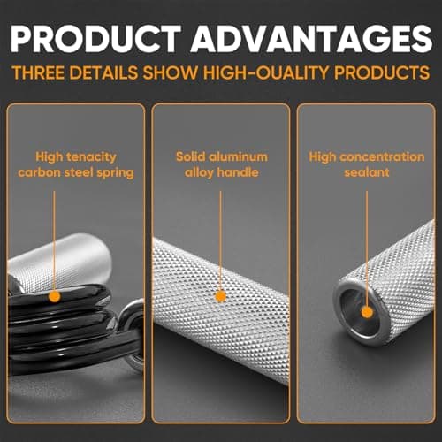 Proberos® 50-350lbs Adjustable Hand Grip Strengtheners Set 7-in-1 Hand, Wrist & Forearm Strengthener with Aviation Aluminum Alloy Build, Foam Overgrips for Comfort, Portable for Gym, Office & Travel 3