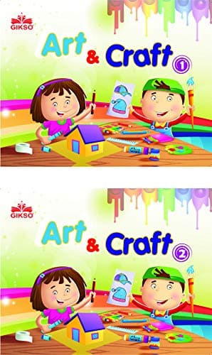 GIKSO Combo of Art and Craft 1 and 2 for Kids Age 4-9 Years Old Set of 2 Colouring Activity Books (First Edition 2018, Reprinted 2019)