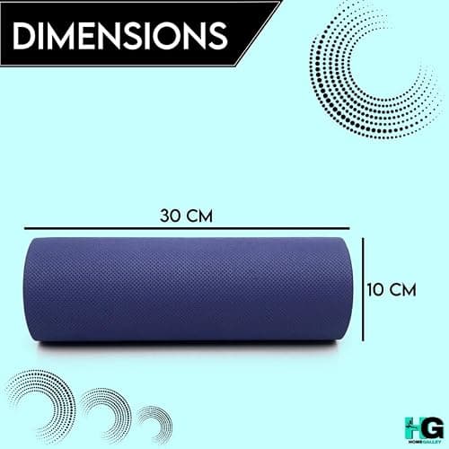 HOMEGALLEY Foam Roller for Exercise and Deep Tissue Massage Roller, Gym Exercise Roller, Workout Foam Roller for Knee Exercise and Pain Relief, Myofascial Release Roller for Back pain - 30 Cm Navy Blu 3