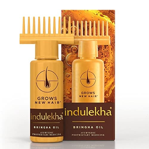 INDULEKHA Bringha,100% Ayurvedic Hair Oil for New Hair Growth with Bringha, Amla and Brahmi, Recommended by Ayurvedic Experts, for Men and Women, 50 ml