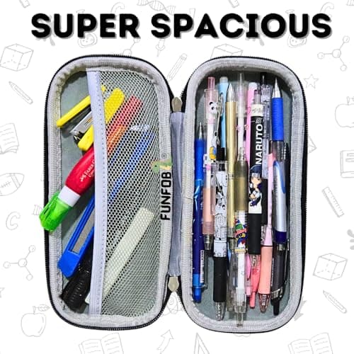 FUNFOB Anime Pencil Box for School College for Pen Pencil Or Other Stationery Products Luffy Pencil Pouch | Luffy Red Cap 3