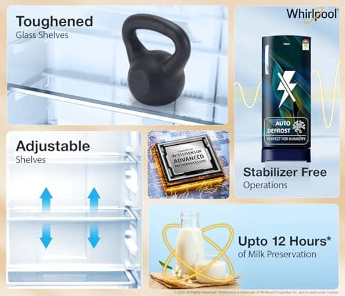 Whirlpool 236 L 5 Star Frost Free Inverter Direct-Cool Single Door Refrigerator (Auto Defrost, 260 IMPRO PLUS ROY 5S INV BLUE BREEZE-Y, Blue) 4