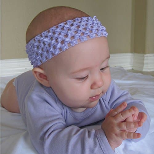 AkinosKIDS Beautiful Purple Lace Hair Band for Baby Girl in India with Flower Bow 4