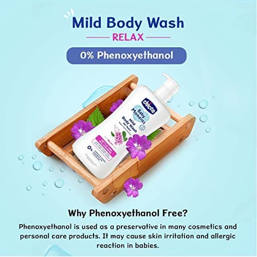 Chicco Baby Moments Mild Body Wash Relax, New Advanced Formula with Natural Ingredients, No Tears & Soap-Free, Mild formula for Baby’s Body & Face Wash, No Phenoxyethanol and Parabens (500ml) 4