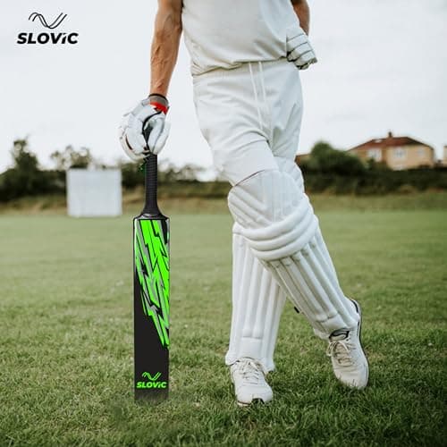 Slovic Cricket Bat [90 x 10.5 CM] | Full Size Tennis Bat for Cricket | Cricket Bat-Ball for All (Above 14 Years) | Plastic Bat for Indoor Tournament | Lightweight Fiber Bats for Cricket kit 5