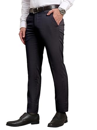 SaintX Men's Premium Stretchable Formal Trouser with Techno Flex Waistband | Slim Fit Pants | Italian Design | Office Wear/Executive Wear