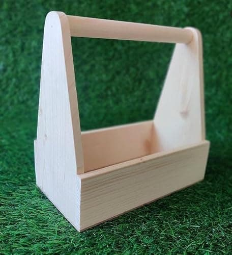 DDOOTTIINN'S Wooden Gift Hamper Basket with Handle (8×5×9 Inches) | Pine Wood Storage & Gift Tray | Empty Decorative Basket for Diwali, Wedding, Festival Gifts, Home Decor & Utility Organizer 4