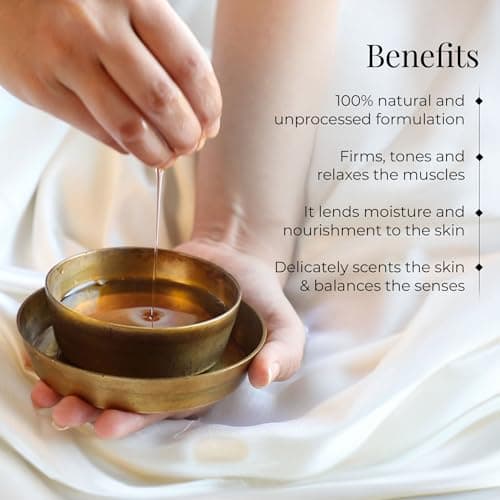 Forest Essentials Body Massage Oil Sandalwood & Saffron | Ayurvedic Skin-Nourishing & Calming Oil | Nourishing Body Care 3