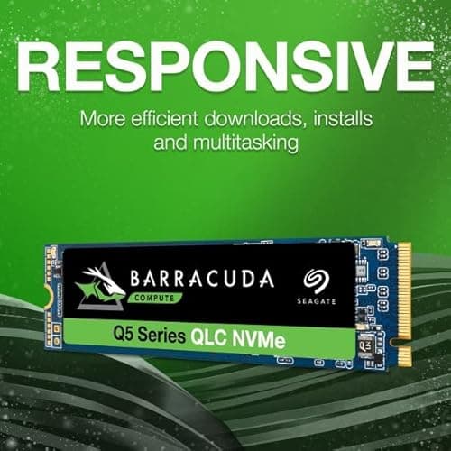 Seagate Barracuda Q5 SSD 1TB up to 2400 MB/s - Internal M.2 NVMe PCIe Gen3 ×4, 3D QLC for Desktop or Laptop, 1-Year Rescue Services (ZP1000CV3A001) 4