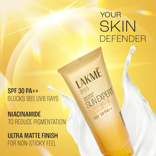 Lakmē Sun Expert SPF 30 PA++ Ultra Matte Lotion Sunscreen with Niacinamide | Helps reduce pigmentation | Non-sticky | For All Skin Types, For UVA/B Protection,No White Cast 100ml 3