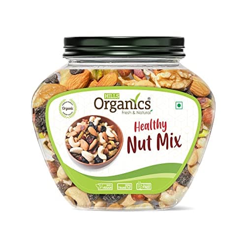 HILLS ORGANICS Supermix Healthy Nutmix - 1000G | Mixed Dry Fruits, Nuts | Source of Vitamin, Minerals, and Fiber
