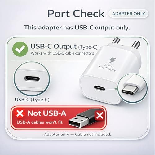 25W Adapter for Samsung | Super Fast Charging PD Charger for Galaxy S26/S25 Ultra, S24 FE, A56/A36/A16, M15/M17/M55 5G, F15/F55/Z Fold & S/A/M/F/Z Series Phones - BIS Certified (Adapter, White) 4