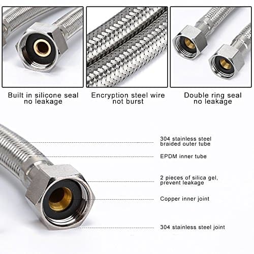 ALTON ALT2065, SS-304 Grade, 24-INCH Connection Pipe, (2-Piece Set), Grey 2