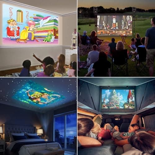 ZoTronico-Portable-Mni-Smart-Projector-Compatible with Phone Laptop pendrive 60inch Projection | FHD Support (Yellow White, with HDMI Remote) 5