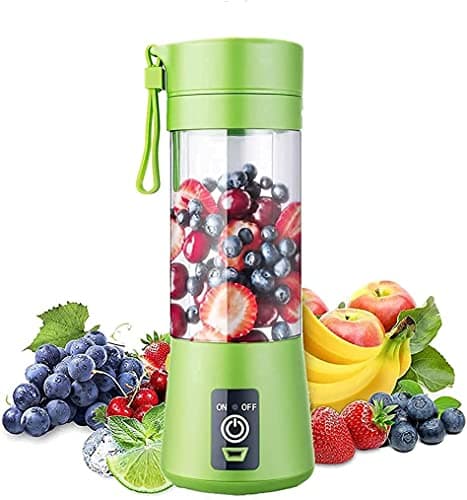 CUISINART Mini Blender Fruit Mixer Machine Portable Electric Juicer grinder Cup 380ML Personal Blender USB Rechargeable Fruit Blender Juicer Mixer for Home Office Outdoor (MULTI) (PLASTIC)