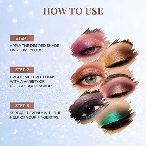 Just herbs 8 in 1 Herbal Metallic-shimmer finish, Long Lasting & Ultra Smooth Eye Shadow Lidsticks with Kumkumadi - 12gm (Infinity & Beyond) 5