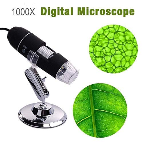 Tobo Portable USB Digital Microscopes 40X-1000X Electron Microscope with 8 LED Light and Silver Bracket Mini Microscope Endoscope Camera Magnifier with Stand TD-585IM. 2