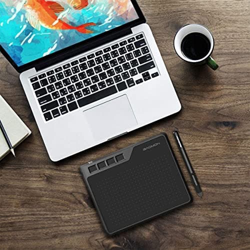 GAOMON S620 Drawing Tablet 6.5 x 4 Inch Graphics Tablet with 8192 Passive Pen 4 Customizable ExpressKeys for Digital Drawing & OSU & Online Teaching-for Mac Windows Android OS, Black 6