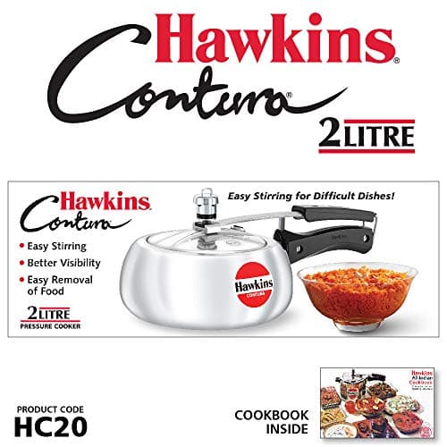 Hawkins Contura 2L Aluminium Inner Lid Pressure Cooker (Silver) 2