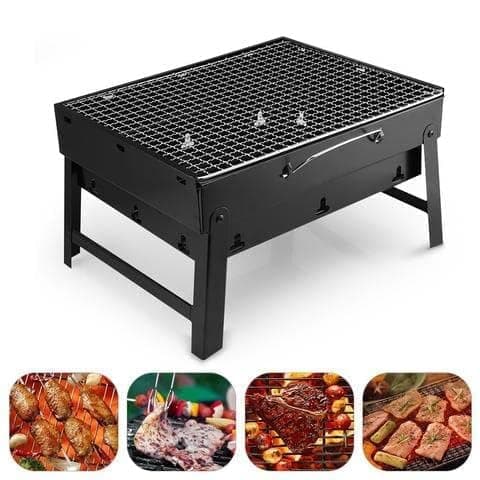 Barbecue Grills - Foldable Charcoal Barbeque Grill With ((1-BBQ)) | Outdoor bbq grill tools for Camping Picnics Traveling - Stellar BlacKS (BBQGRILL) 5