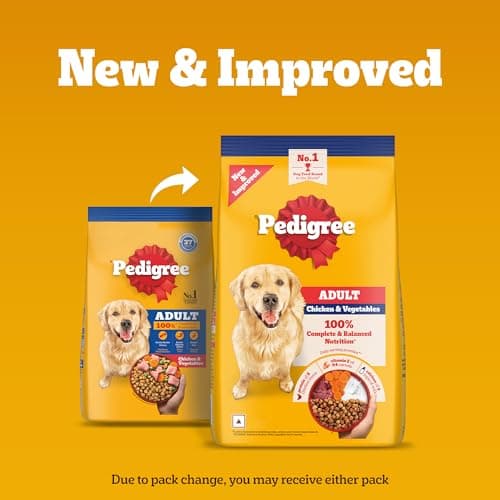 Pedigree Adult Dry Dog Food, Chicken & Vegetables, 3 kg, Contains 37 Essential Nutrients, 100% Complete & Balanced Food for Adult Dogs 2