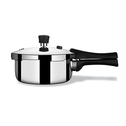 Stahl Xpress Triply 1 L Pressure Cooker Baby, Induction Cooker, Outer Lid Pressure Cooker, Induction & Gas Stove Compatible, 5 Years Warranty